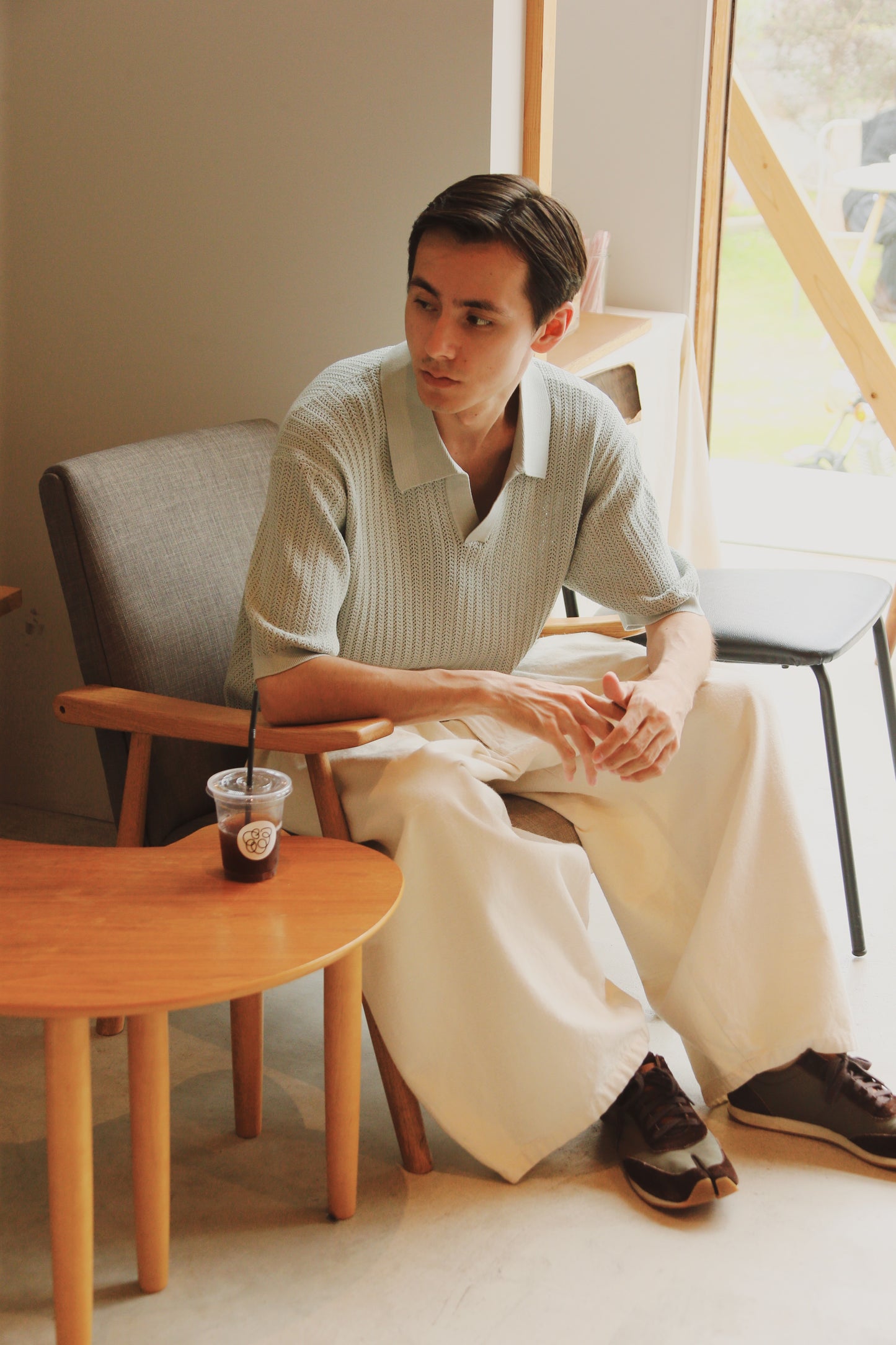 loop skipper knit polo
