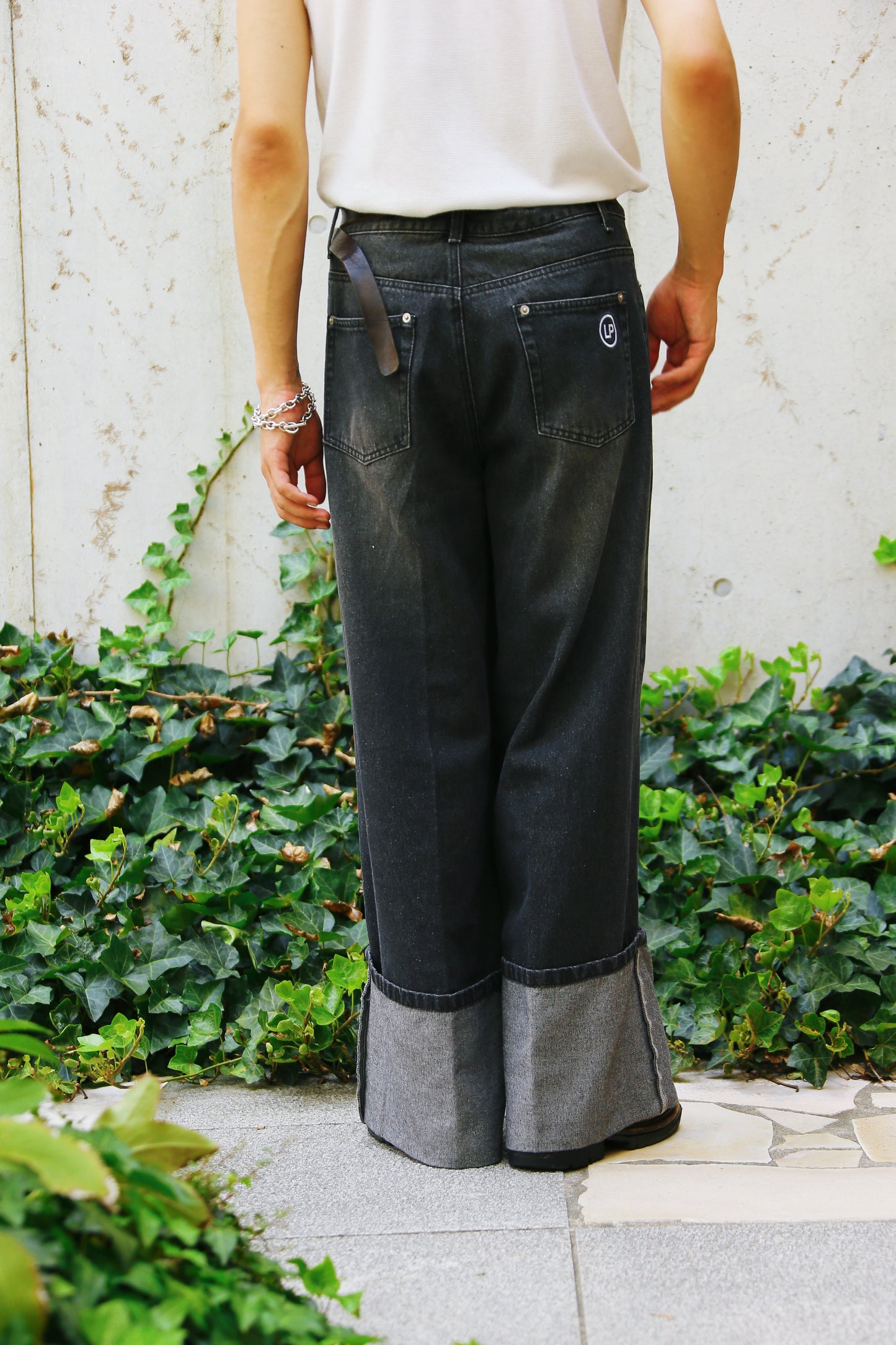 denim roleup pants