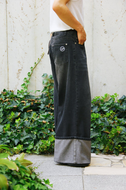 denim roleup pants