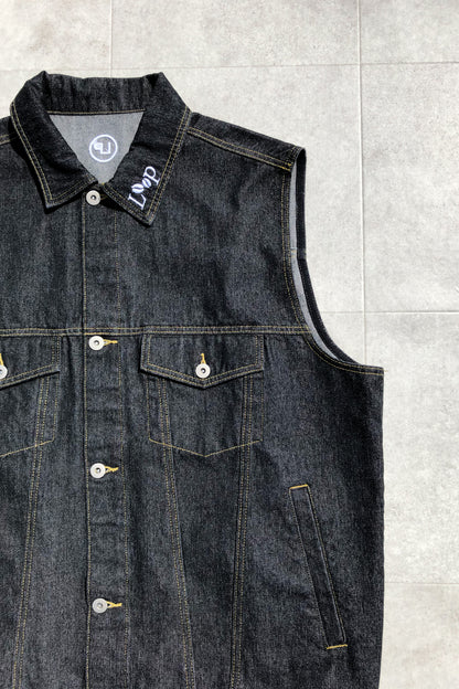 denim setup vest