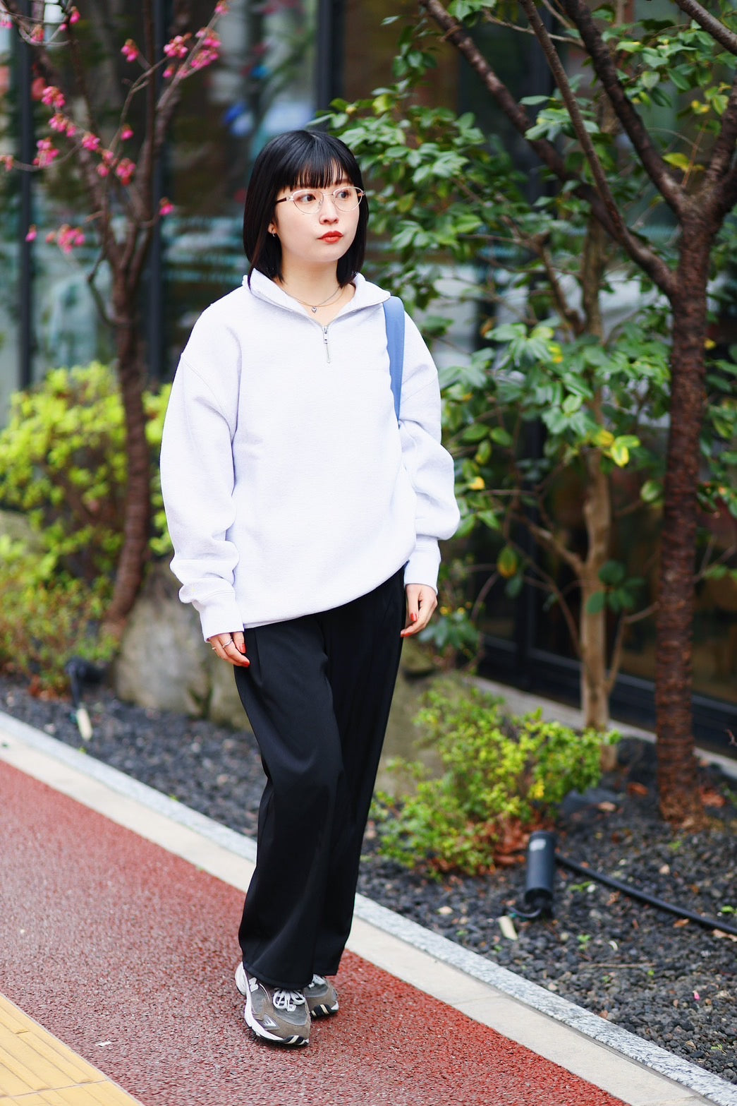 rinrin colabo half zip shirt