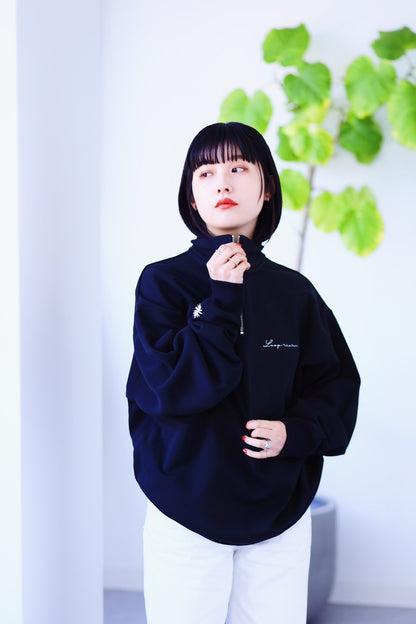 rinrin colabo half zip shirt