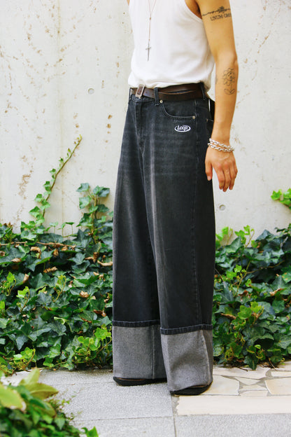 denim roleup pants