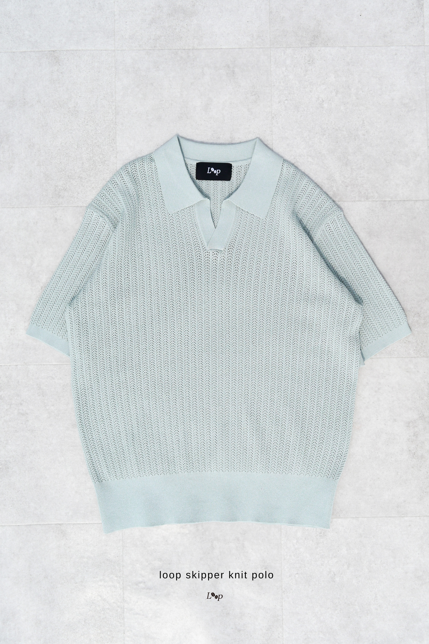 loop skipper knit polo