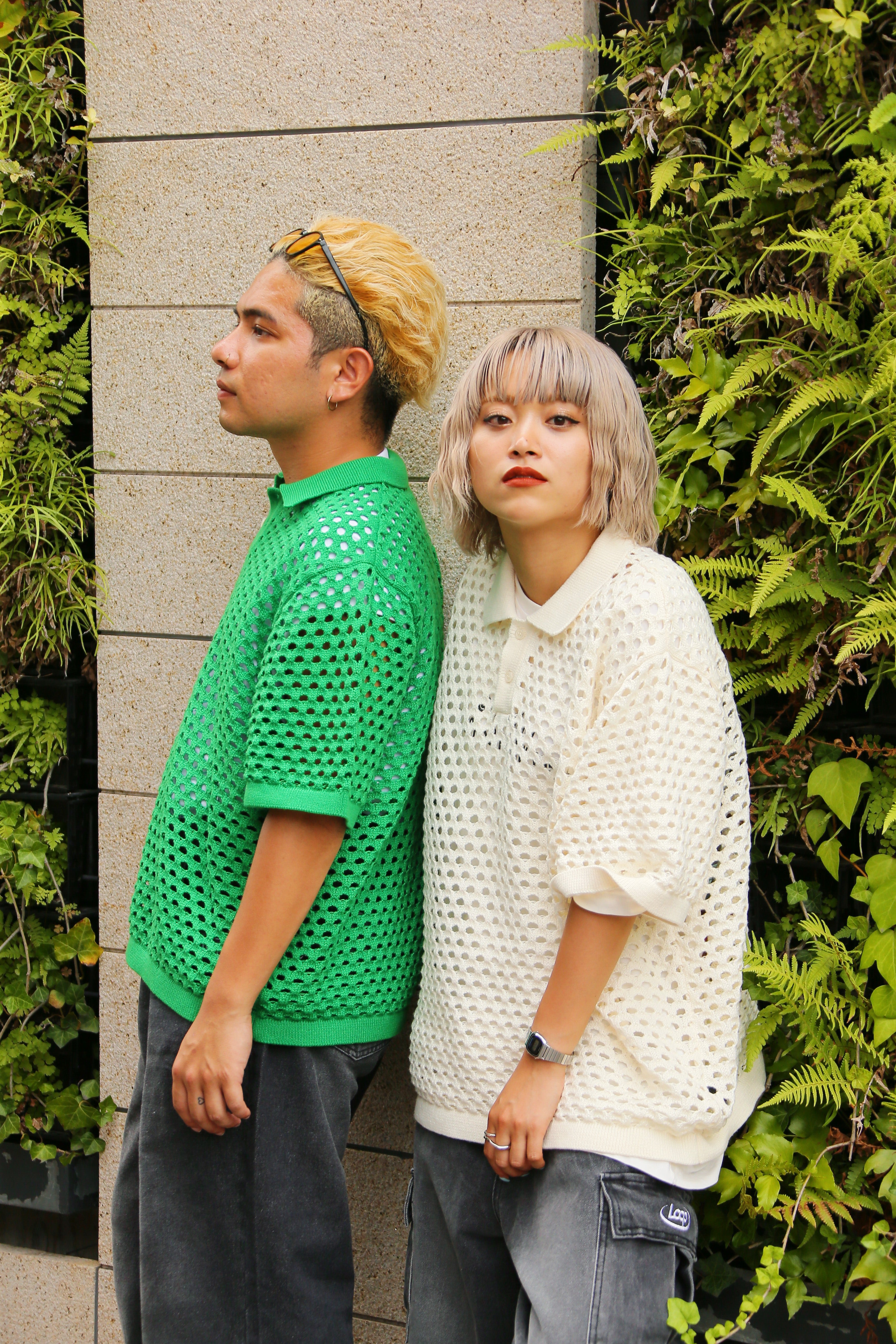 loop big mesh polo ポロシャツ-