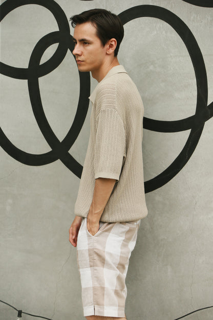 loop skipper knit polo