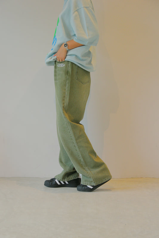 color denim pants