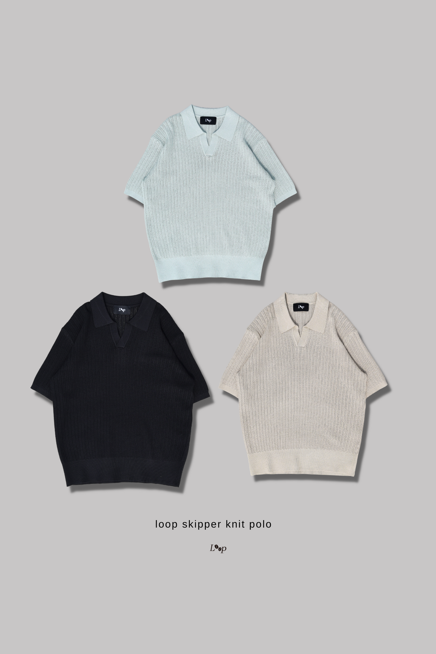 loop skipper knit polo