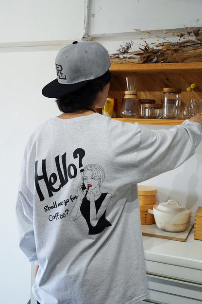 HELLO COFFEE LONG T-SHIRT