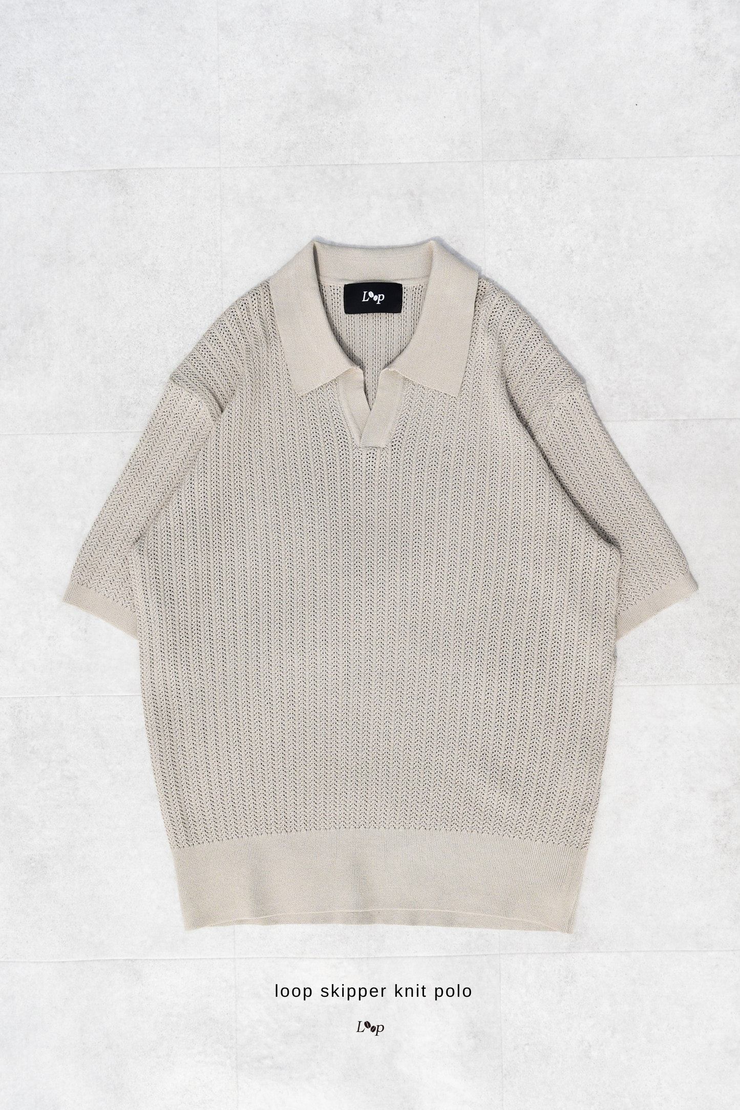 loop skipper knit polo