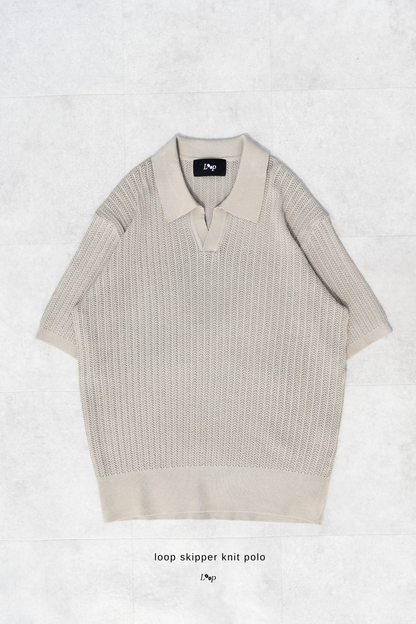 loop skipper knit polo