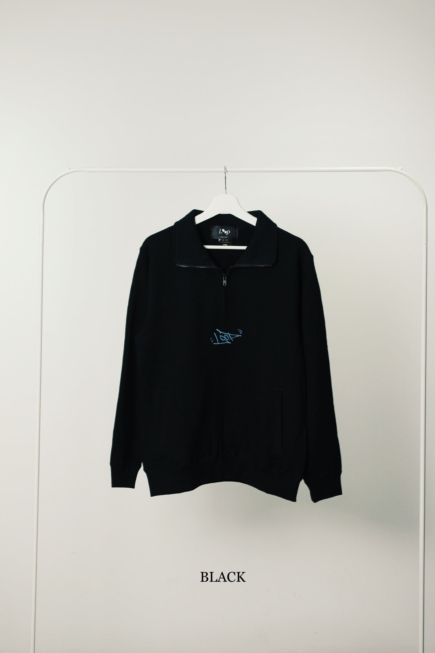 【再販売】LOOP EMBROIDERY HALF ZIP