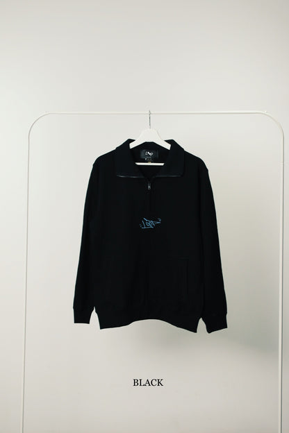 【再販売】LOOP EMBROIDERY HALF ZIP