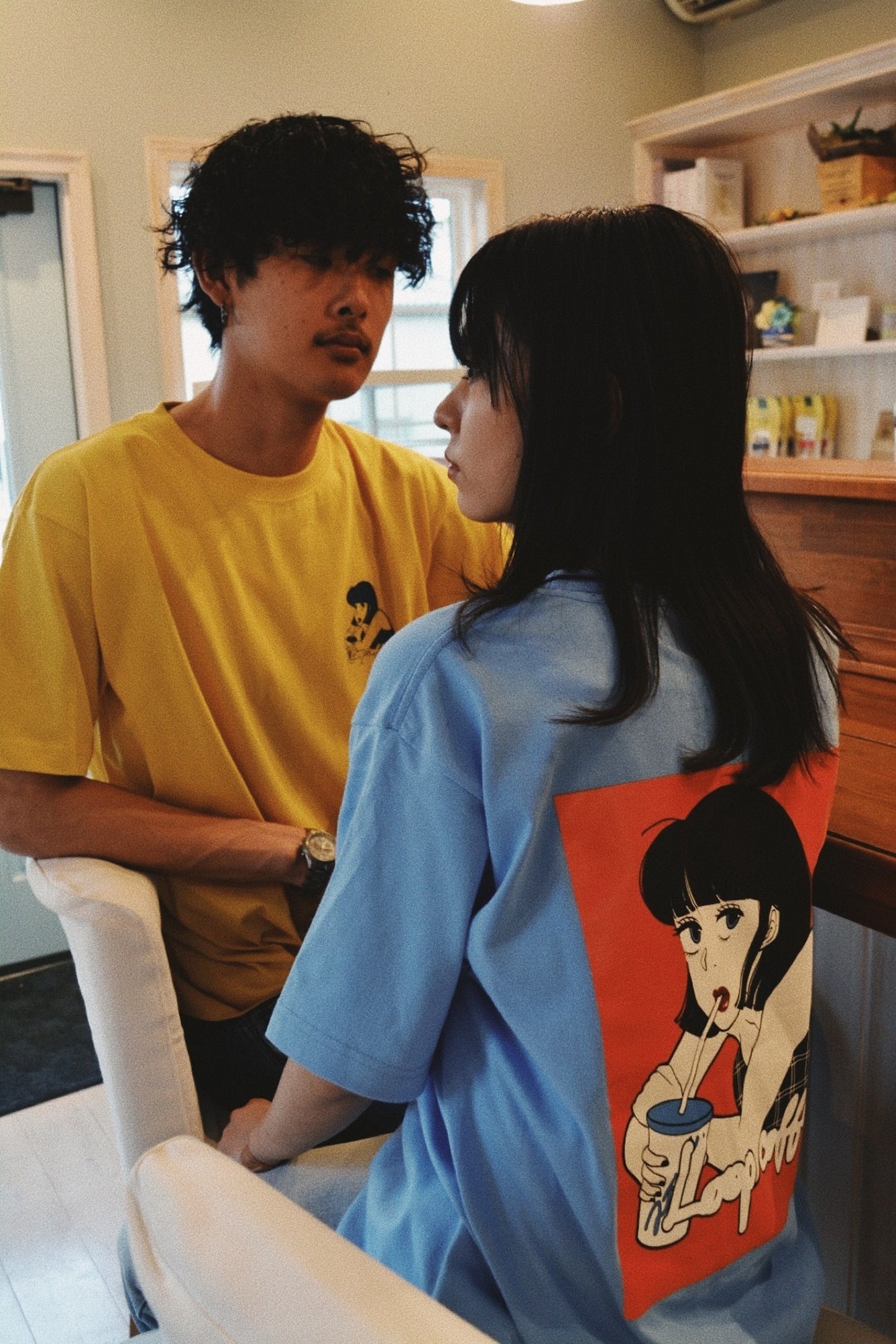 Loop×atoi coffee girl T-shirt