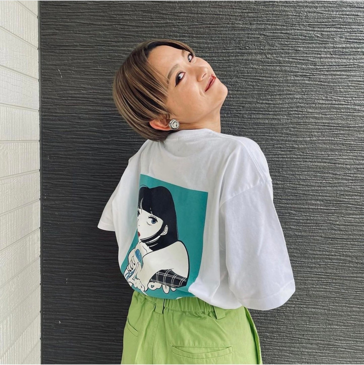 Loop×atoi coffee girl T-shirt