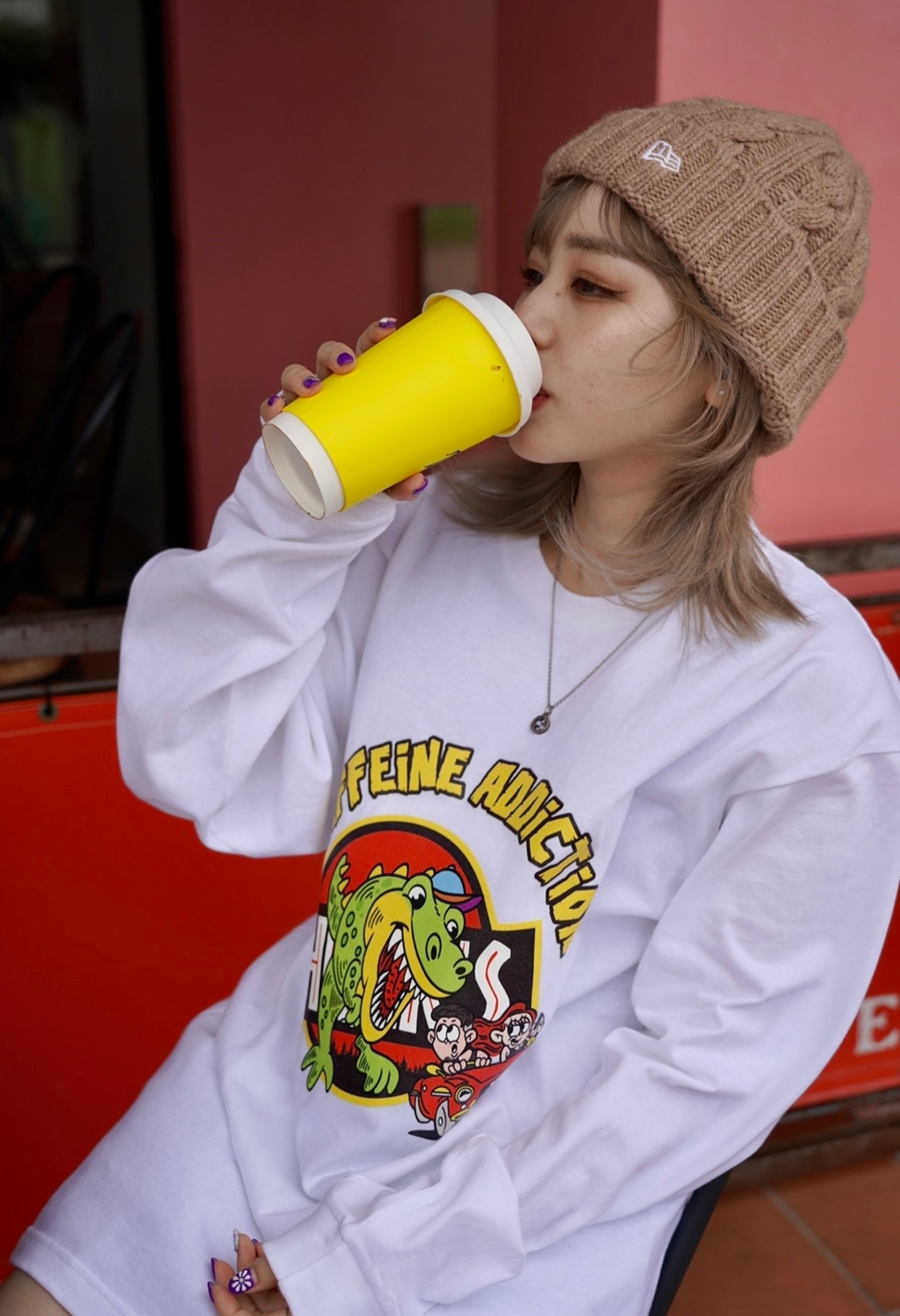 Loop×HULK's COFFEINE ADDICTION LONG T-SHIRT