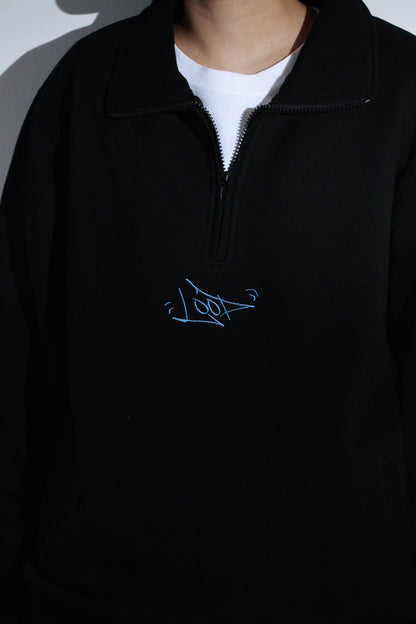 【再販売】LOOP EMBROIDERY HALF ZIP