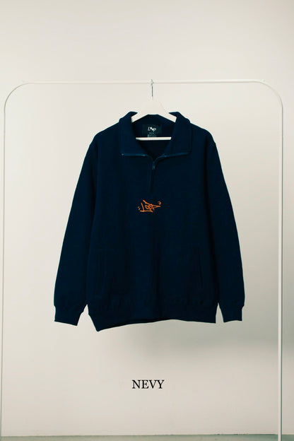 【再販売】LOOP EMBROIDERY HALF ZIP