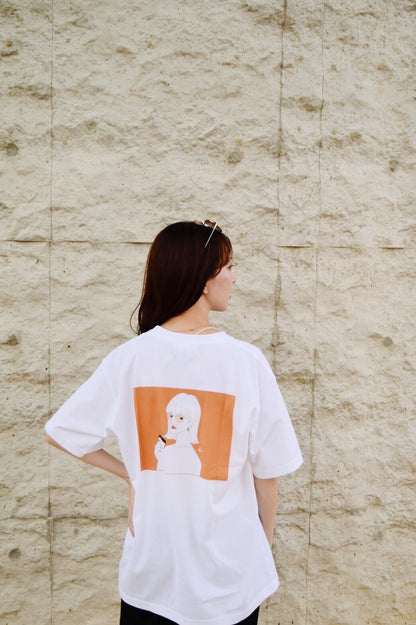 LOOP×suu バックプリントtshirt